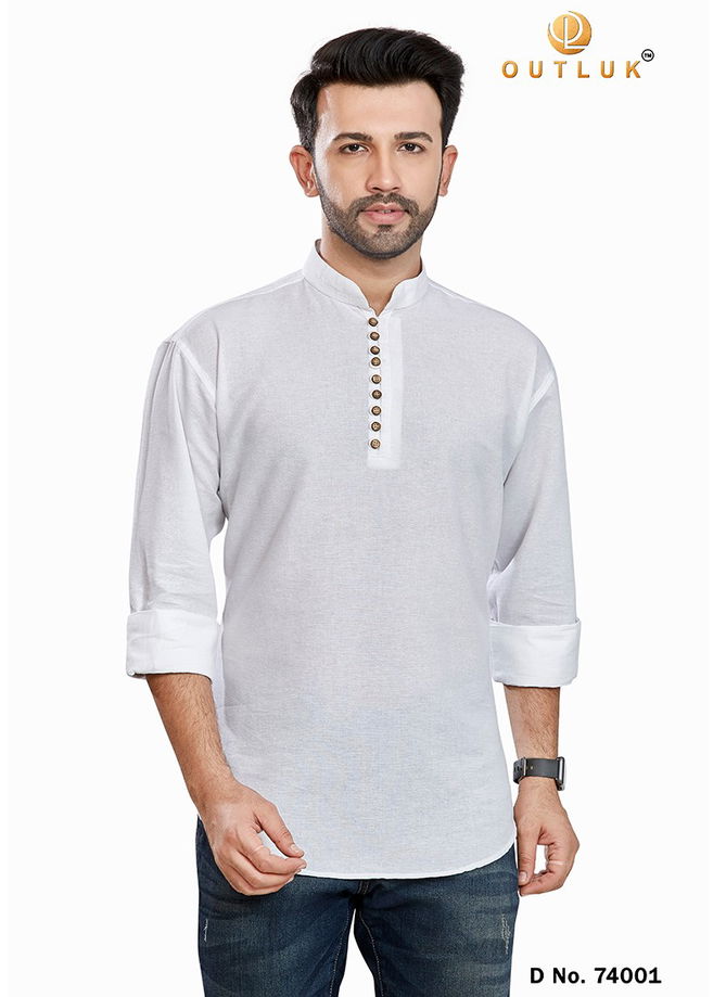 Outluk Vol 74 Mens Wear Wholesale Short Kurta Collection